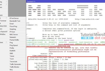 Cara Speed test di Mikrotik Menggunakan Terminal