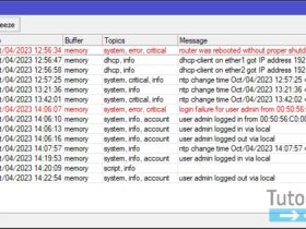 Menu Log Mikrotik